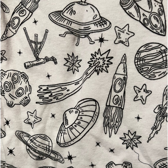 2T NASA Pajama 4 pc set (2 pr) glow in dark rocket space astronaut sleepwear NEW - Picture 5 of 7